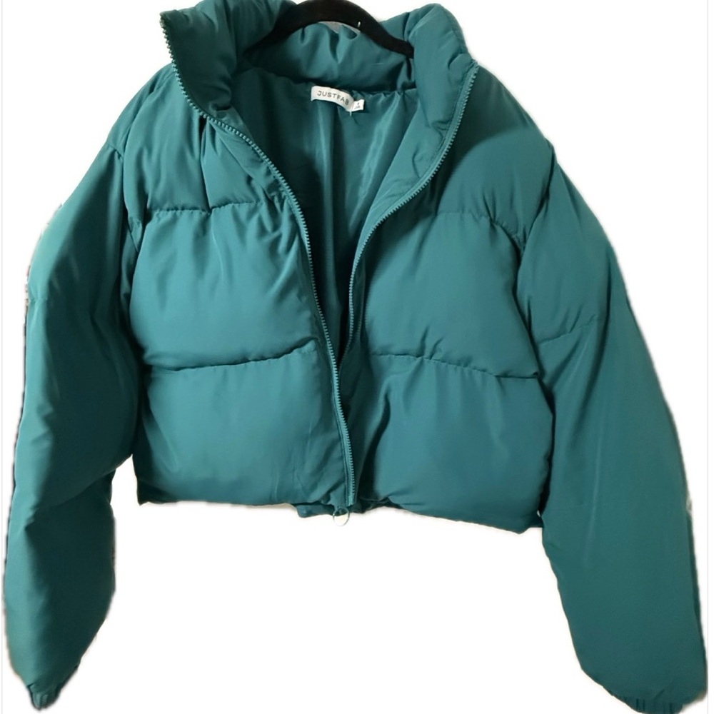 JustFab Turquoise Puffer Jacket